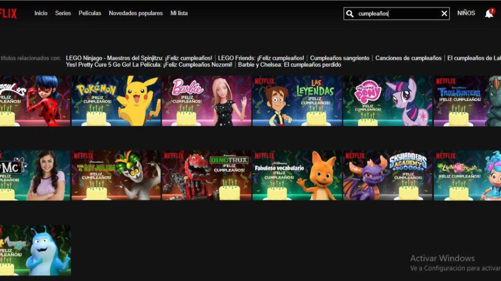 felicitaciones netflix